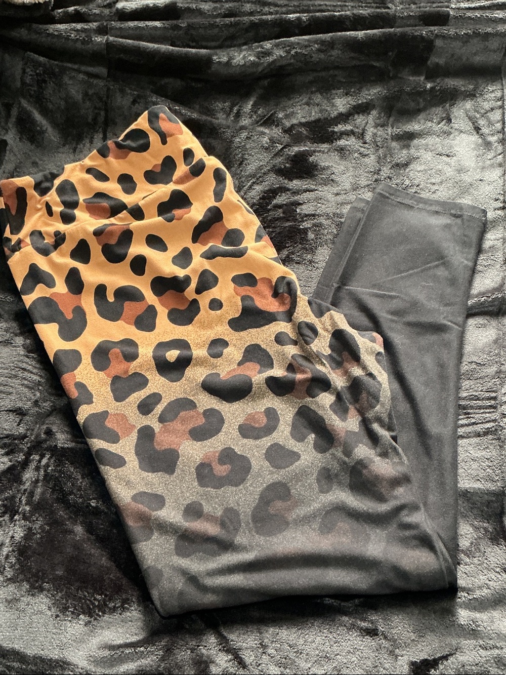 LuLaRoe Ombre Leopard Leggings - Black, Brown, Tan